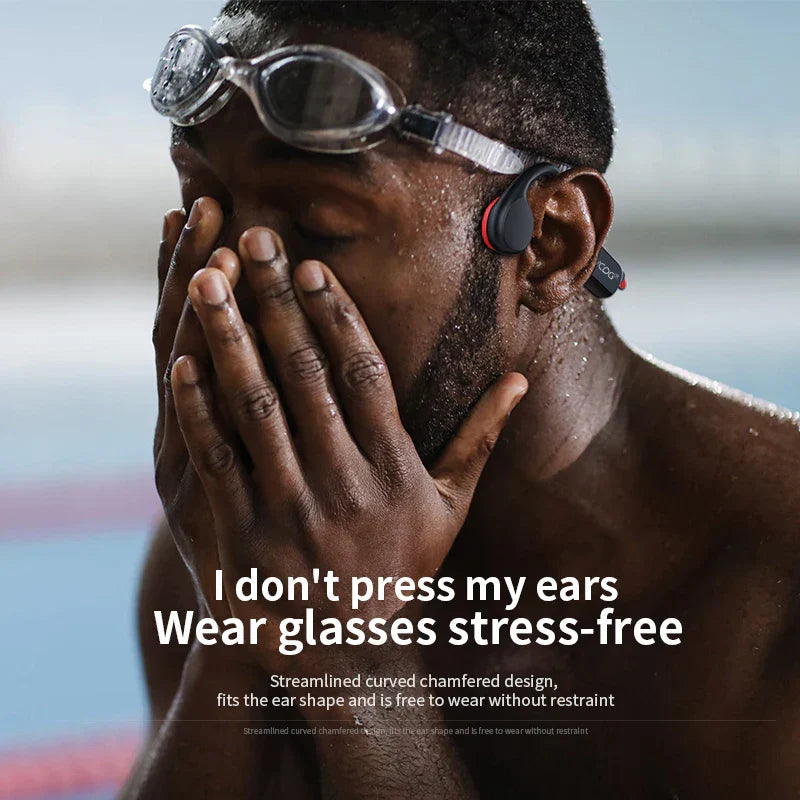 Bone conduction-headset – vanntette trådløse Bluetooth-hodetelefoner for svømming og sport