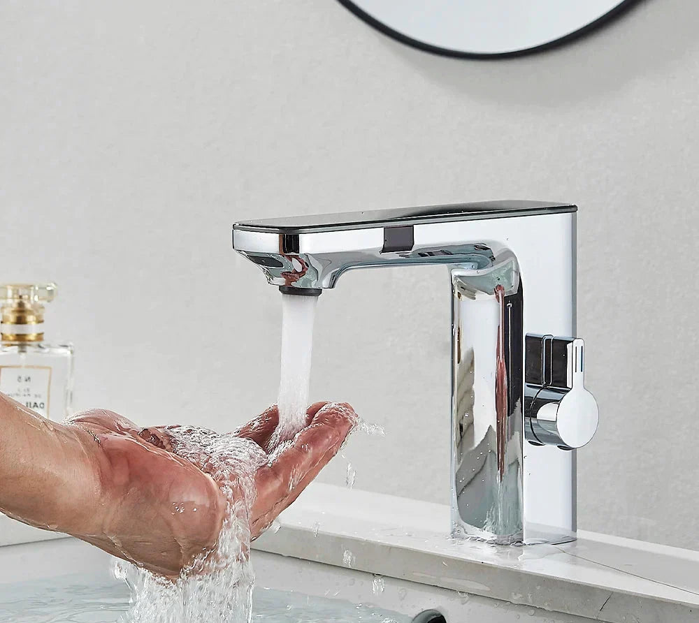 Winnie Paip Bilik Mandi Sensor Pintar Dua – Pencampur Air Panas & Sejuk Pemasangan Dek