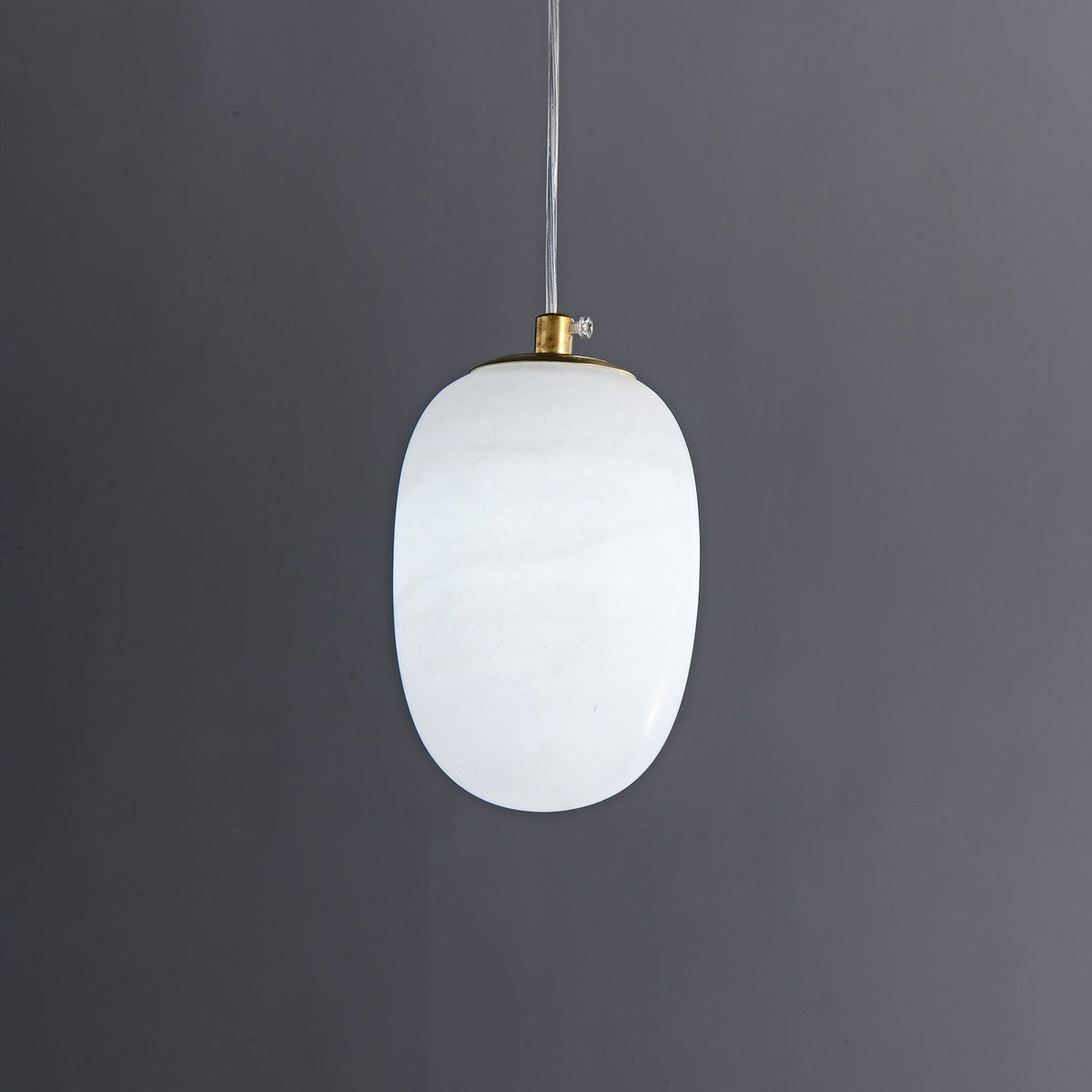 Esolisra minimalistisk pendellampe i alabast — rund form, G9-fatning