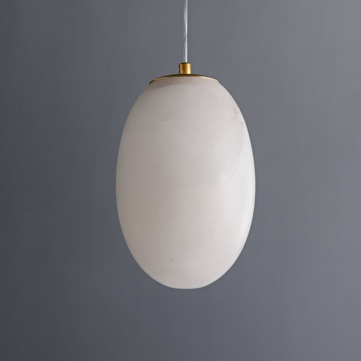 Esolisra minimalistisk pendellampe i alabast — rund form, G9-fatning