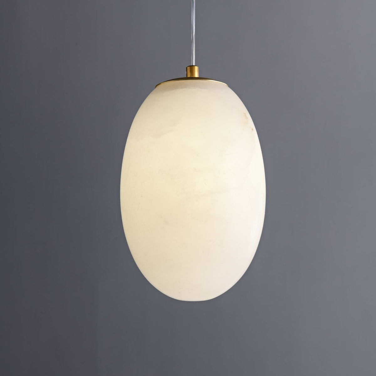 Esolisra minimalistisk pendellampe i alabast — rund form, G9-fatning