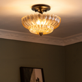 Arisha modern taklampa i paraplyform av glas - utanpåliggande montering, fast installation