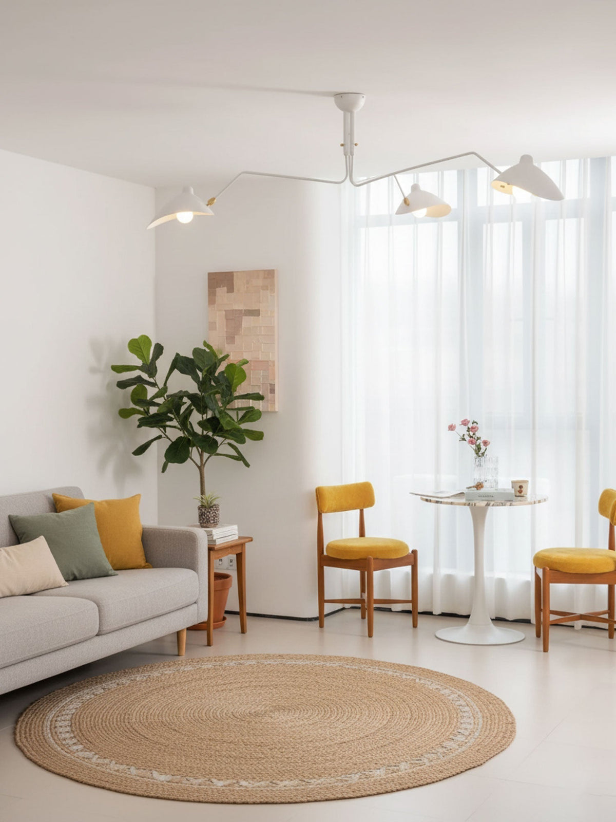 Taklampa med flera armar i spindeldesign - skulpturmodell A