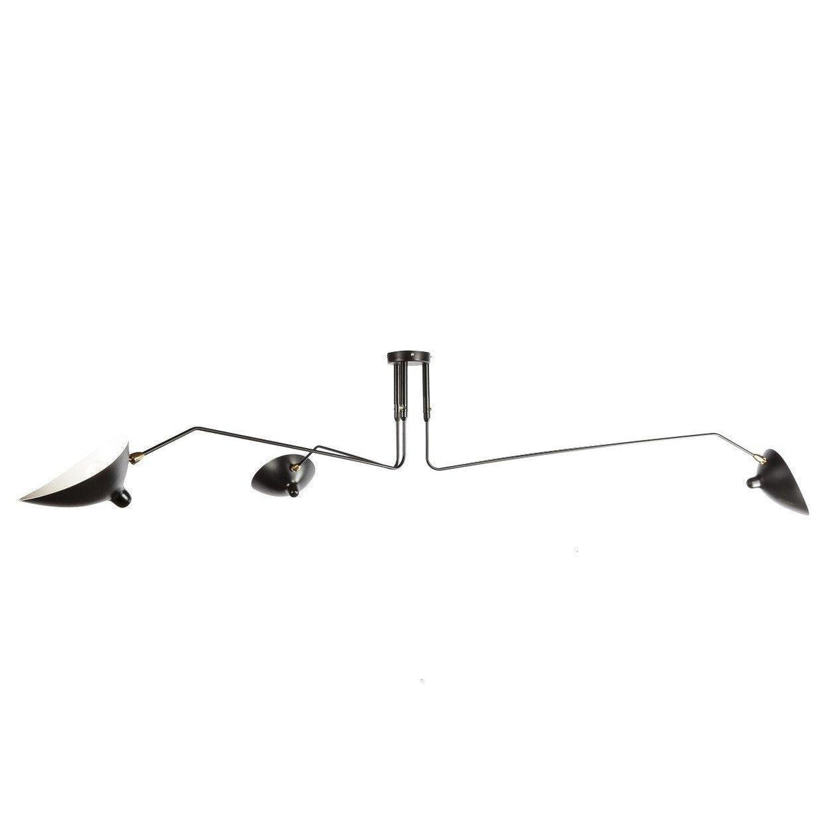 Jaler industriel loftlampe med tre arme