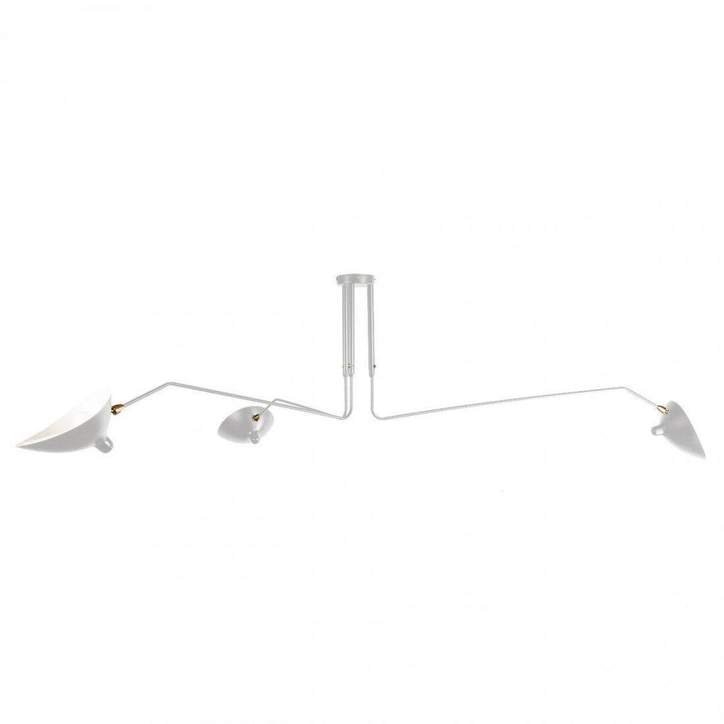Jaler industriel loftlampe med tre arme