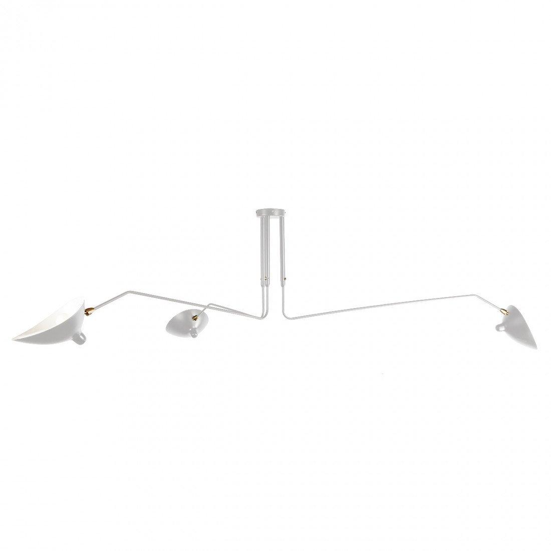 Jaler industriel loftlampe med tre arme