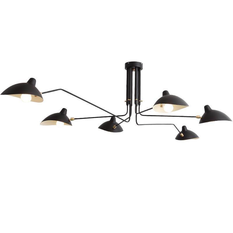 Jaler industriel loftlampe med tre arme