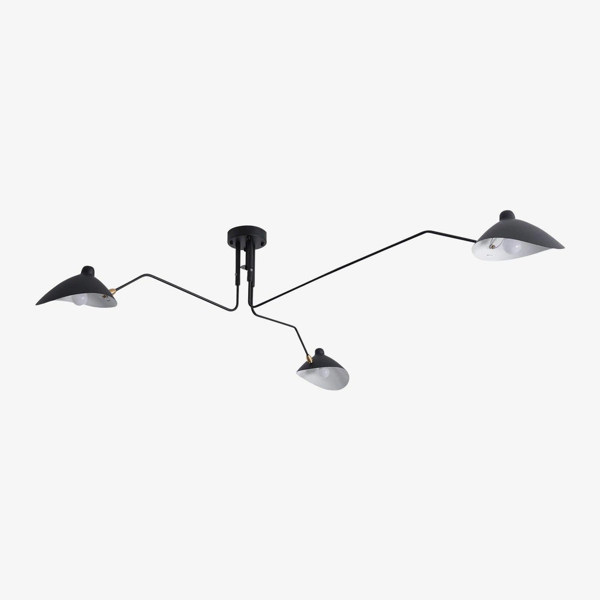 Jaler industriel loftlampe med tre arme