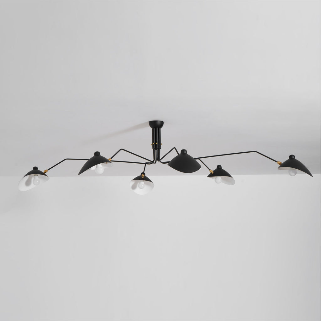 Skulptural taklampa med tre armar A