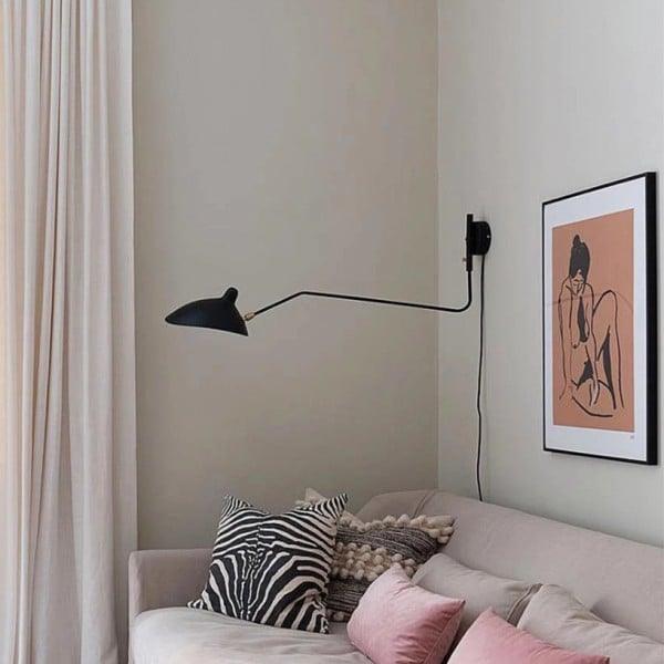 One-Arm Wall Sconce — 47″ Reach, Sculpted Design