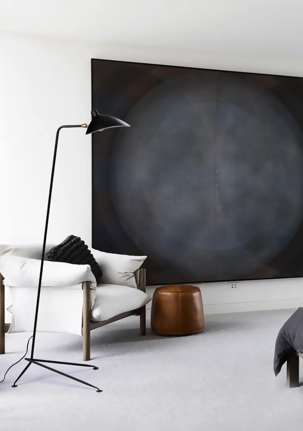 Stojací lampa ve tvaru pavouka s nastavitelnými rameny