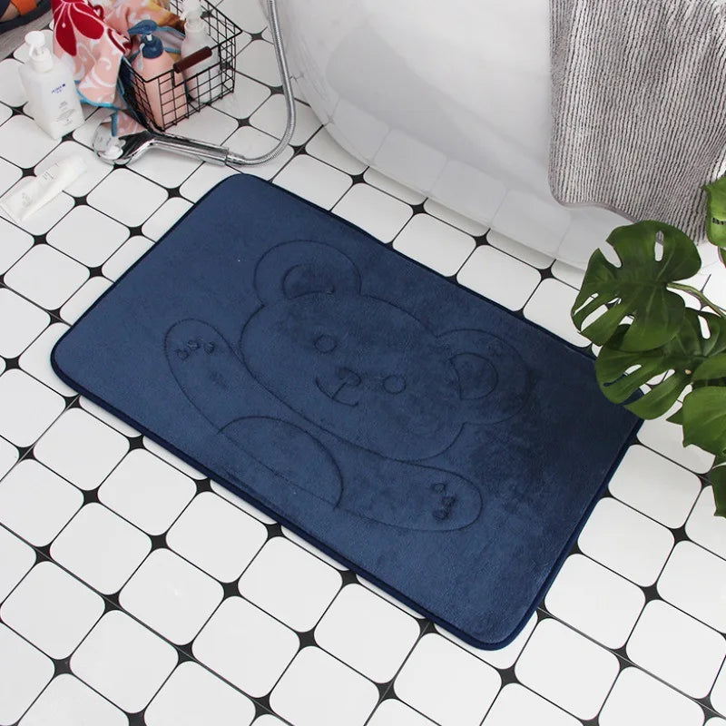 Alfombrilla de baño antideslizante con relieve de adoquines para baño
