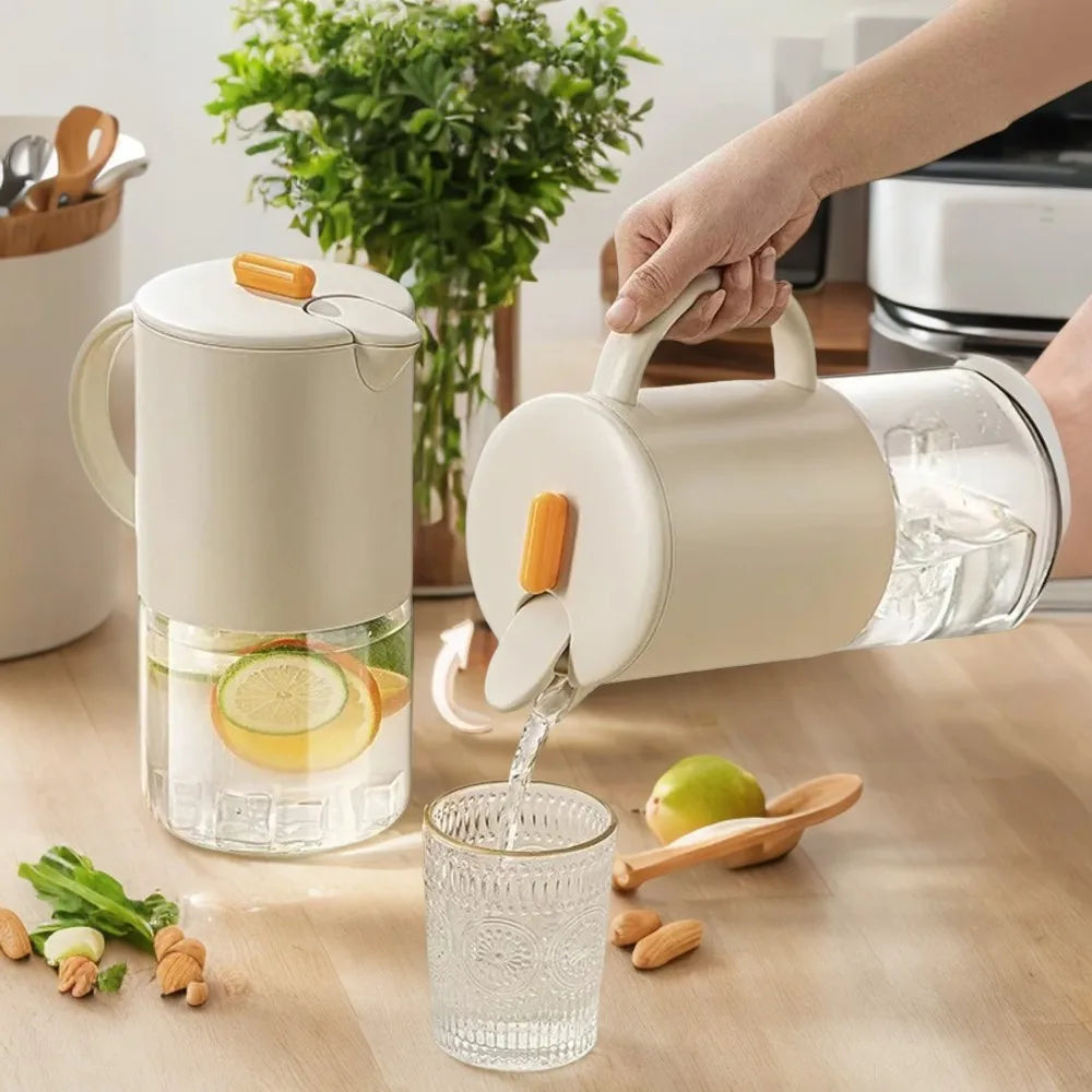 Bærbar, gjennomsiktig vannkanne i glass med håndtak – et stilig kjøkkenprodukt for brygging av kaffe og te
