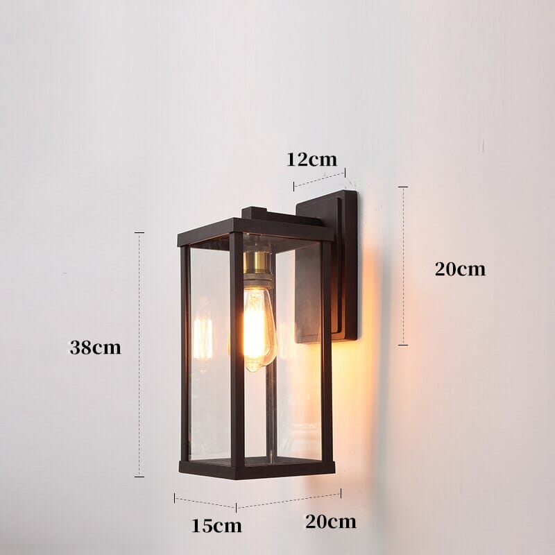 Zahid Utomhus Vägglampor med Glödlampa