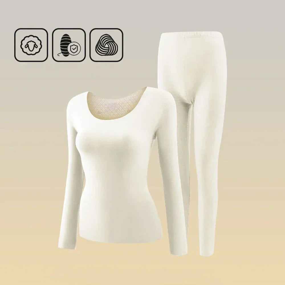 Emma ženski termo komplet – bešavni, debeli, dvoslojni topli zimski odjevni predmet