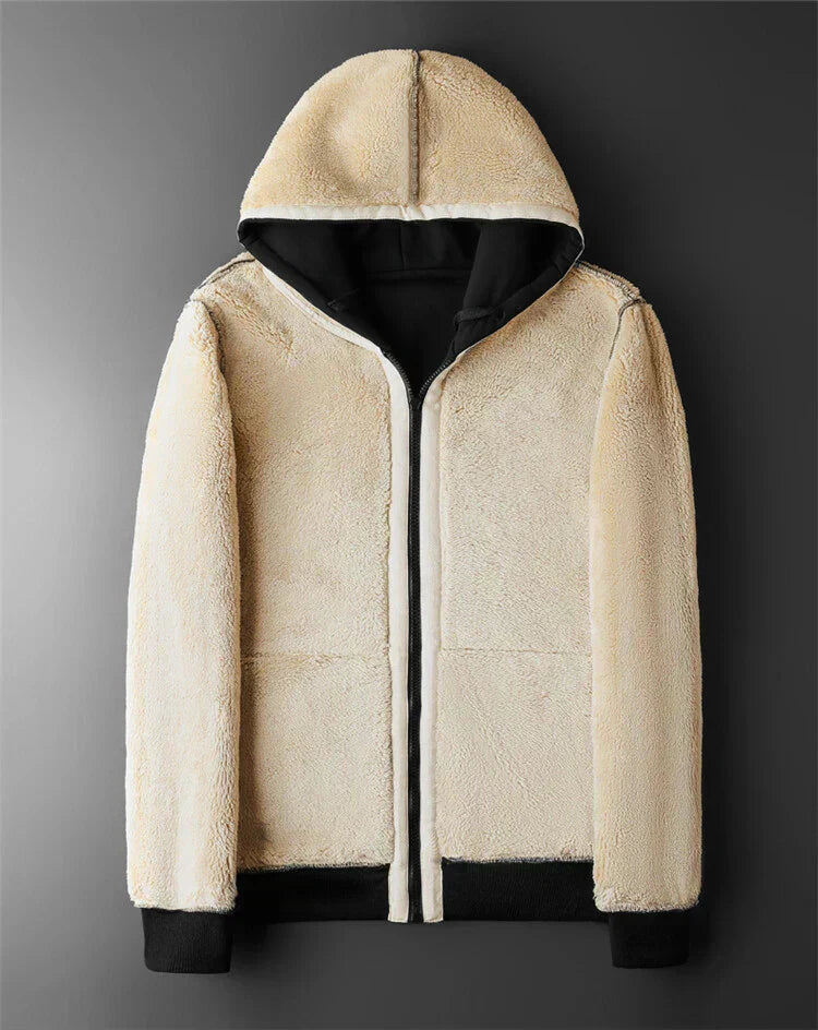 Chaqueta de forro polar cálida de invierno Ardent, mezcla de lana de cordero y cachemira