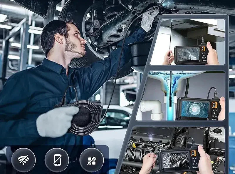 Telecamera endoscopica industriale NOVA – Schermo IPS 4,3" HD 1080P | Strumento di ispezione impermeabile