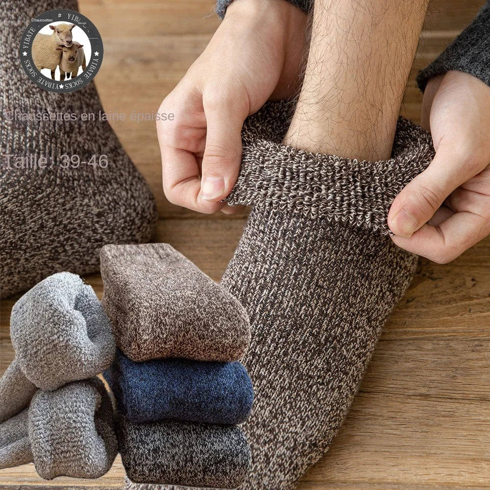 100% Gyapjú Merino Melegség Pro: Prémium Vastag Gyapjú Téli Zokni Férfiaknak