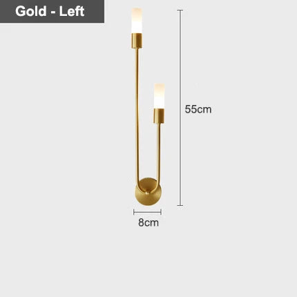 Aurora fekete és arany fali lámpák G9 beltéri világítással