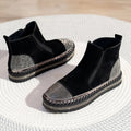 Elegante Chelsea-Plateaustiefel aus Wildleder