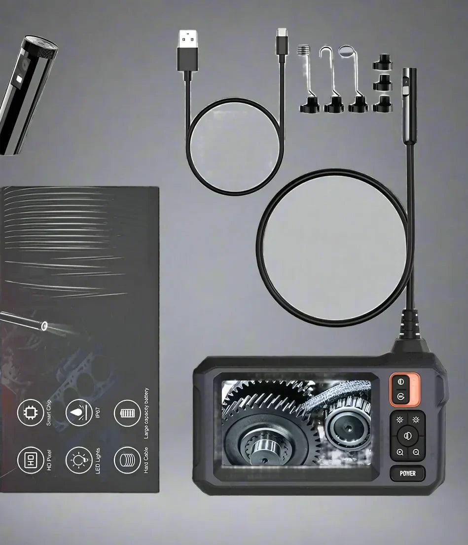 Telecamera endoscopica industriale NOVA – Schermo IPS 4,3" HD 1080P | Strumento di ispezione impermeabile