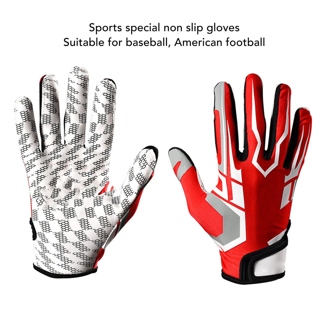 Rękawiczki GripGuard do baseballu i futbolu amerykańskiego dla dzieci, młodzieży i dorosłych, antypoślizgowe, z wyściółką zapewniającą mocny chwyt