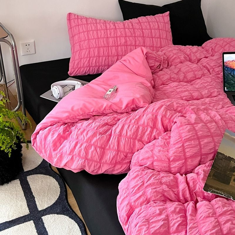 Komplet pościeli Princess Pink z seersuckeru