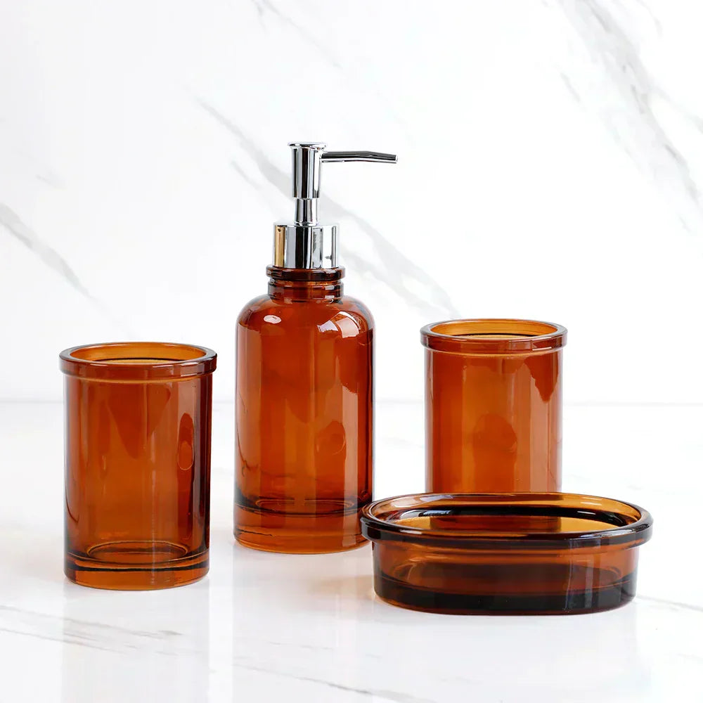 Apothecary Luxe – Set Bilik Mandi Kaca Elegan untuk Penampilan Abadi