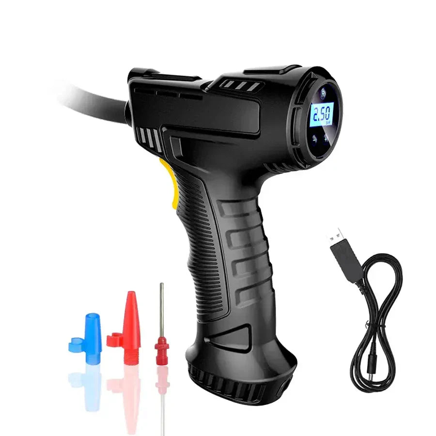 Gonfleur de pneus compact à main - Pompe électrique 12V pour voitures, vélos et camping-cars