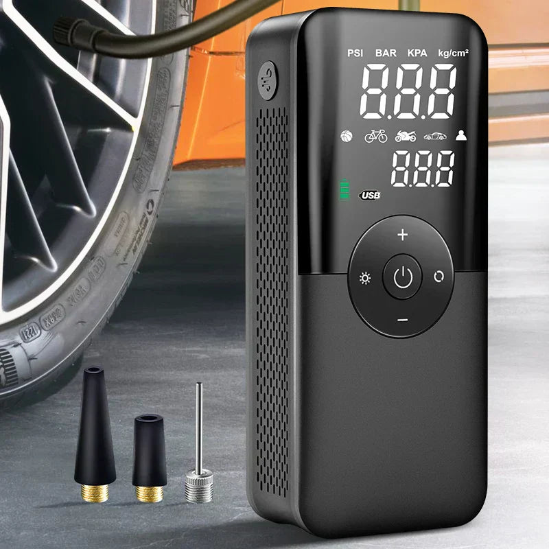 Pemampat Udara Tanpa Wayar Boleh Cas Semula - Inflasi Ultra-Pantas 150 PSI untuk Kereta & Basikal