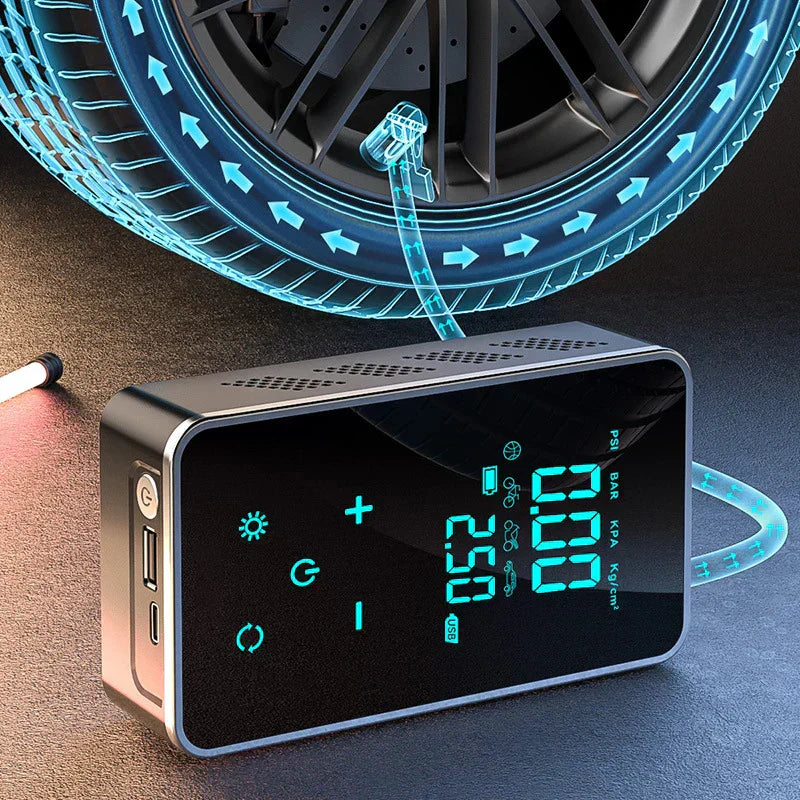 Nova 150PSI intelligens, vezeték nélküli légpumpa - hordozható elektromos gumifújó autókhoz, kerékpárokhoz és motorkerékpárokhoz