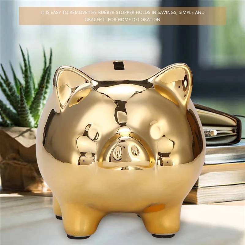 Tirelire Cochon Porte-Bonheur en Céramique – Mignonne Tirelire pour Économies