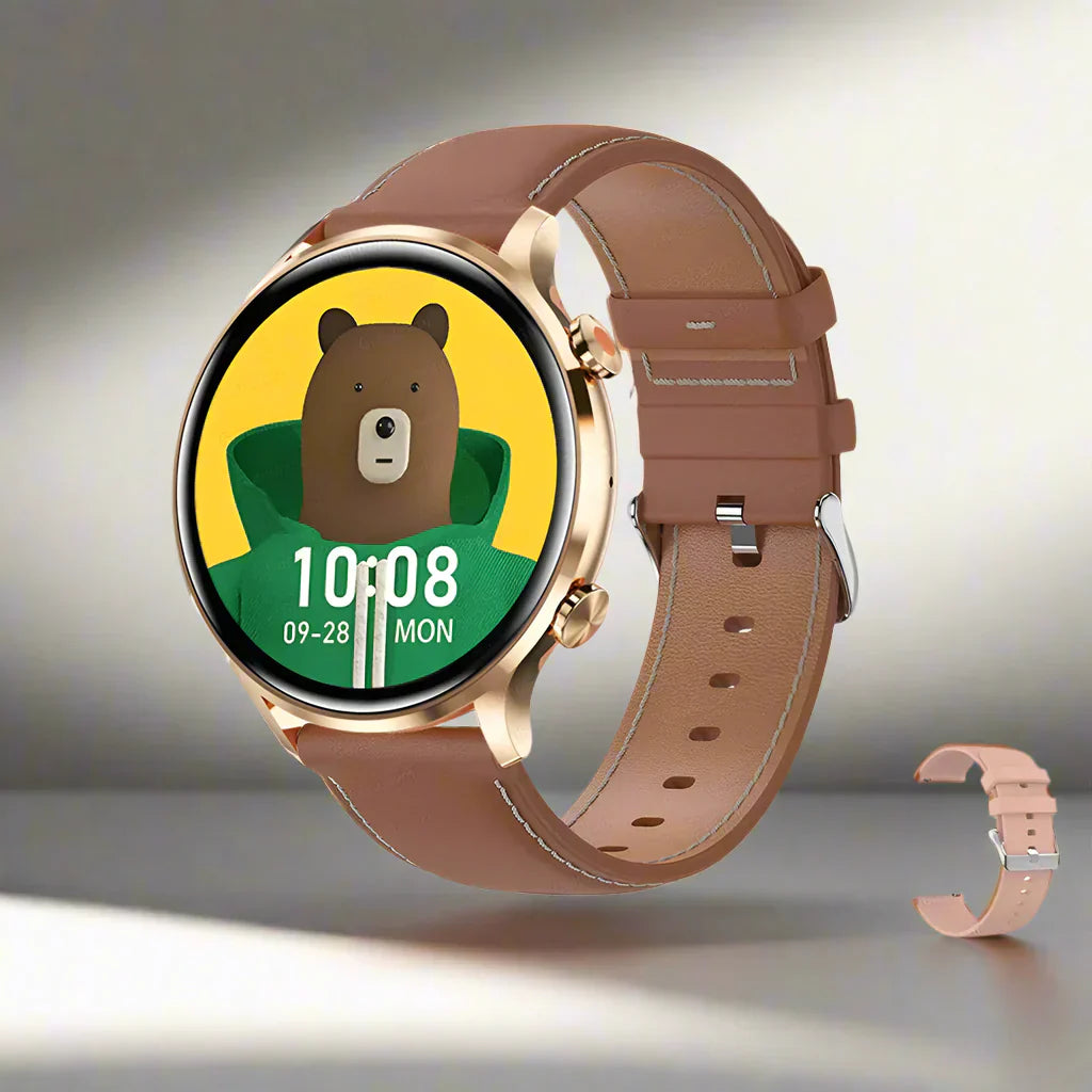 Lynx AMOLED Smartklocka – HD-skärm, Bluetooth-samtal, Fitness Tracker, IP68 Vattentät
