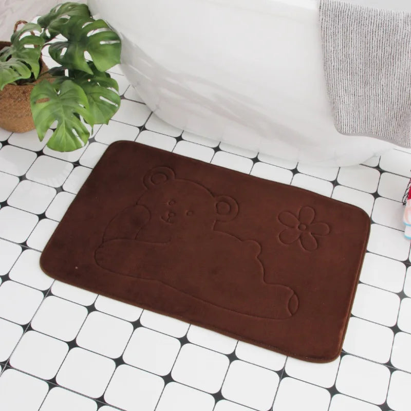 Tapis de bain antidérapant à relief géométrique