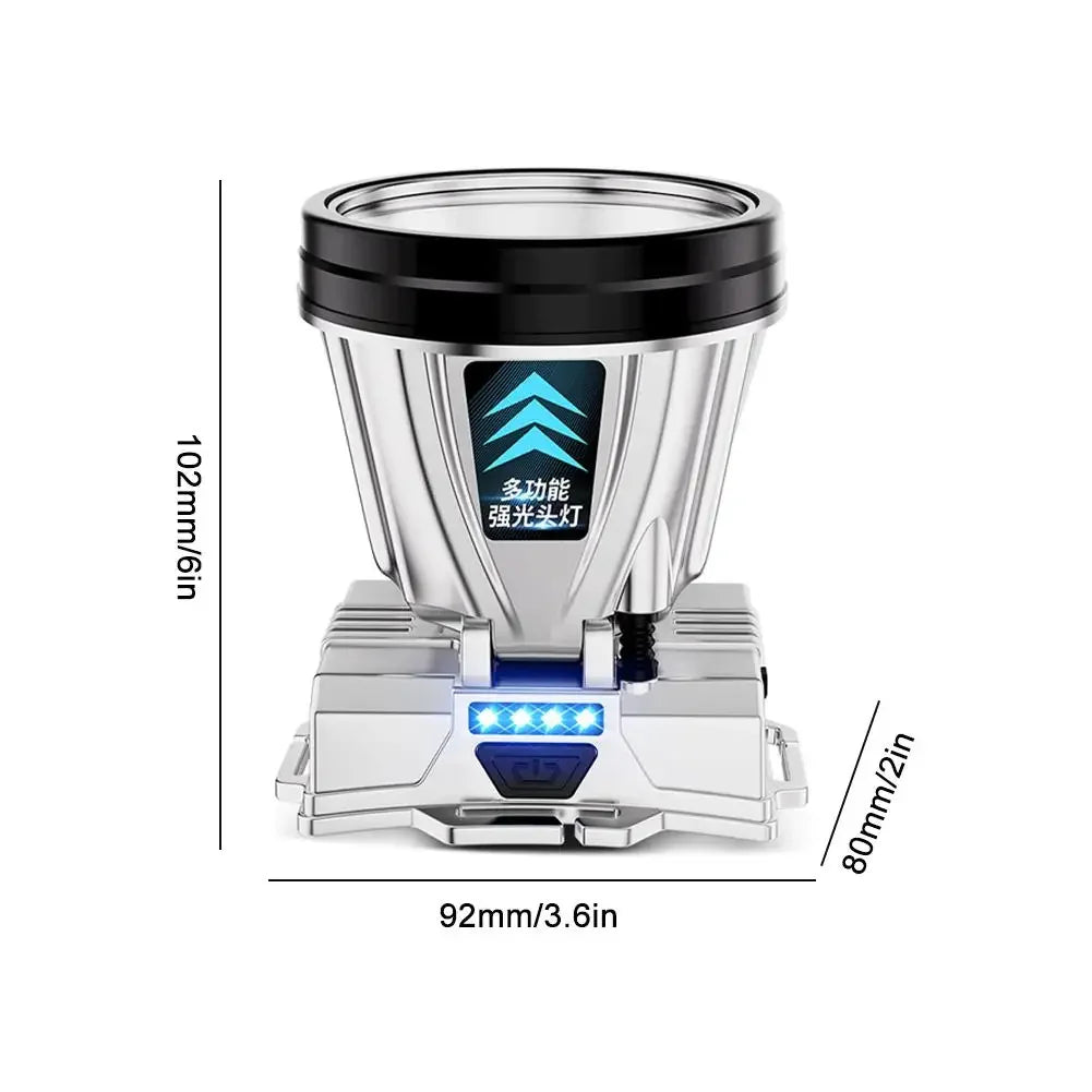 Faro frontale ricaricabile a LED super luminoso ad alta potenza 🔦✨