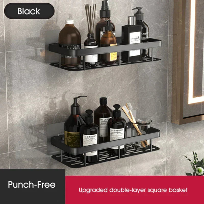 Mensola Angolare per Bagno Senza Foratura: Soluzione di Stoccaggio per Doccia Elegante e Pratica
