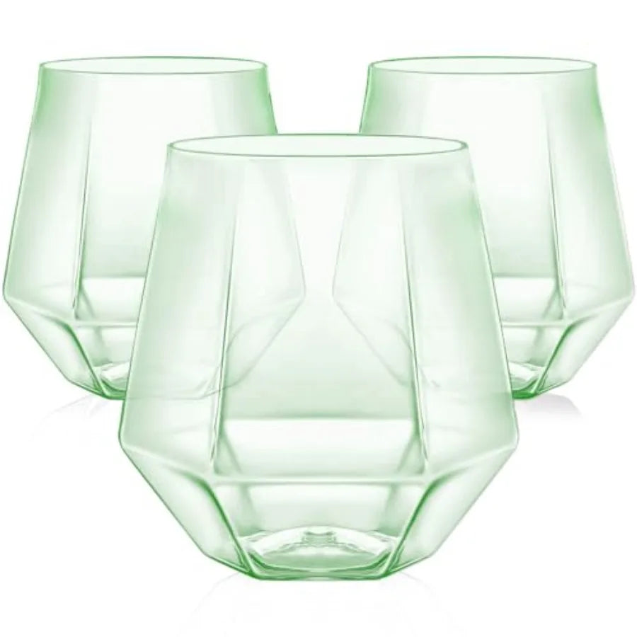 Stilleglass uten stilk - Plastglass med gullkant til festdrikke