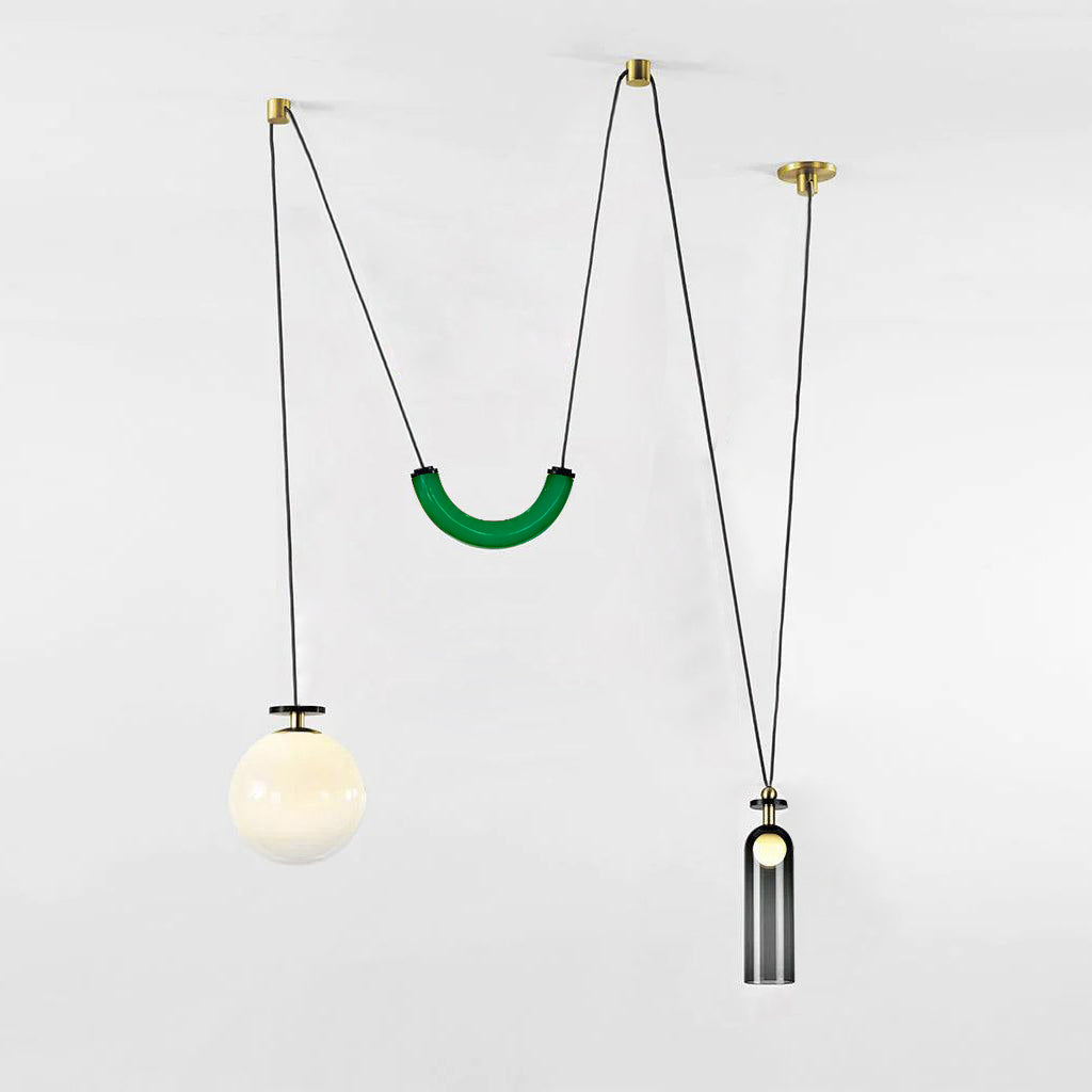 Moderne geometrische Pendelleuchte der Shape-Up-Serie
