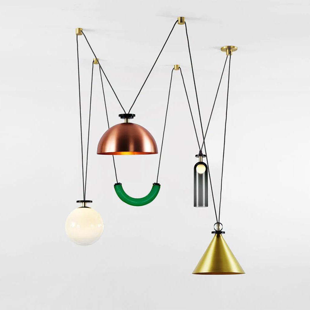 Moderne geometrische Pendelleuchte der Shape-Up-Serie