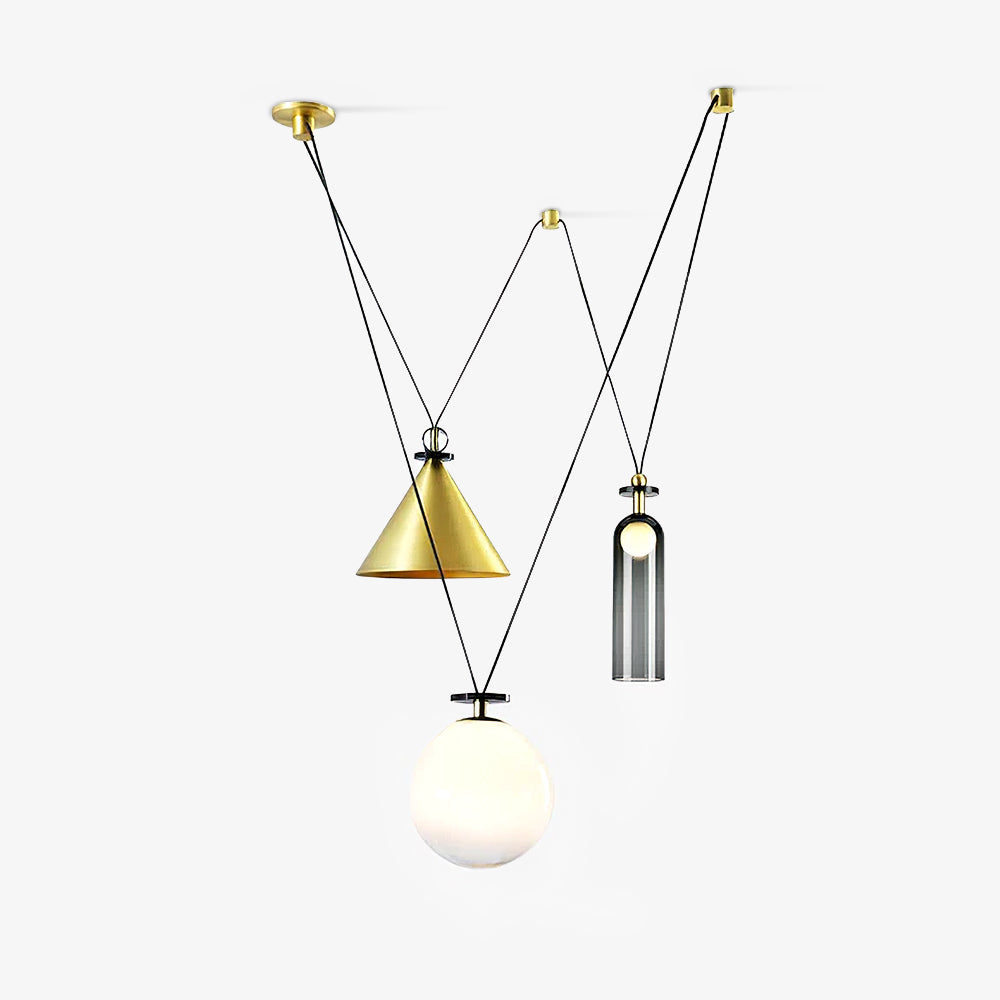 Moderne geometrische Pendelleuchte der Shape-Up-Serie