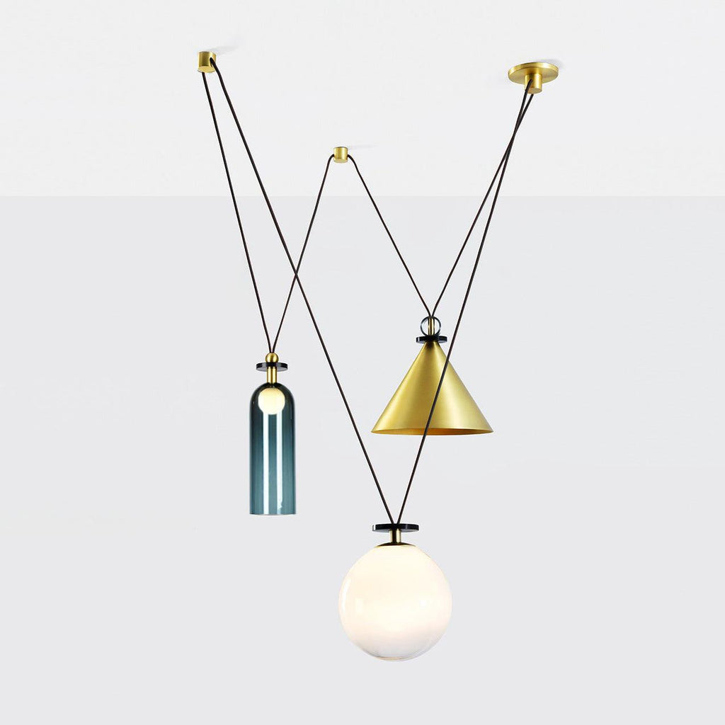 Moderne geometrische Pendelleuchte der Shape-Up-Serie
