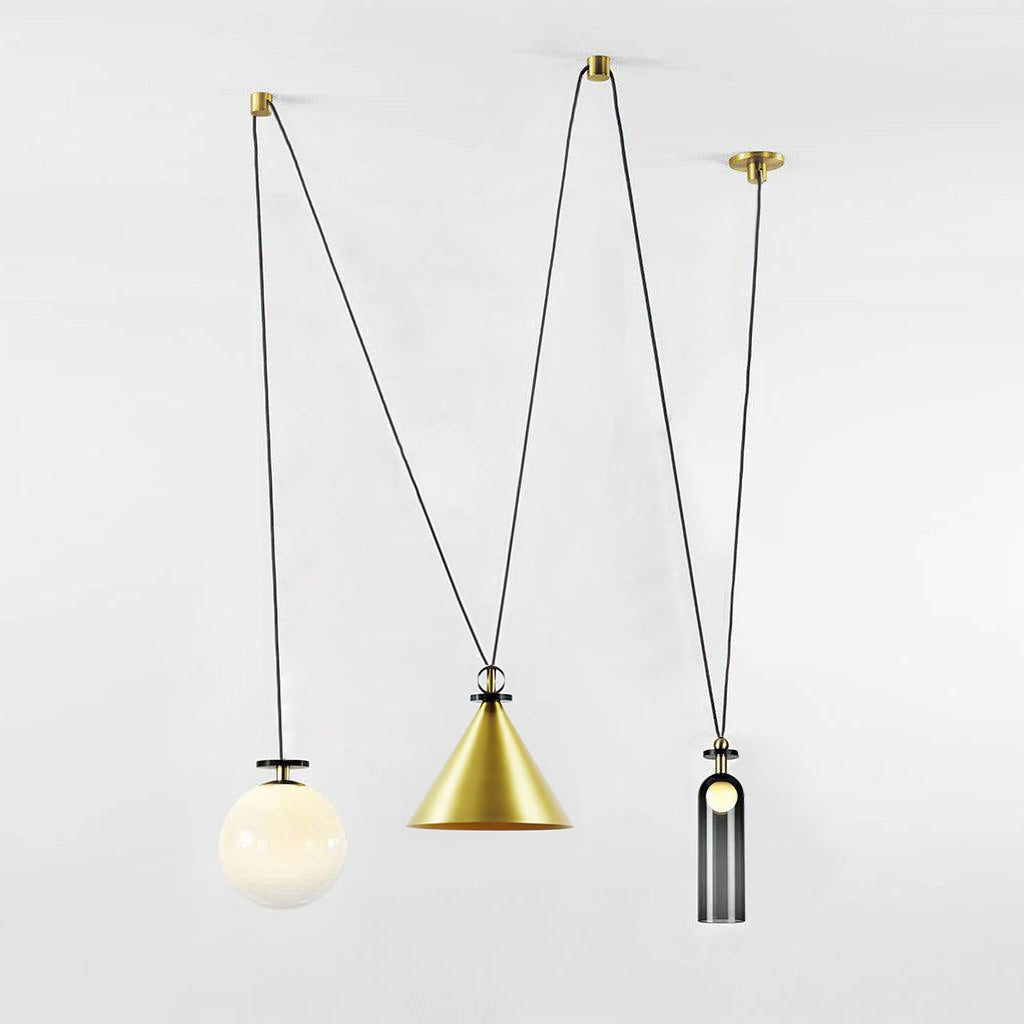Moderne geometrische Pendelleuchte der Shape-Up-Serie