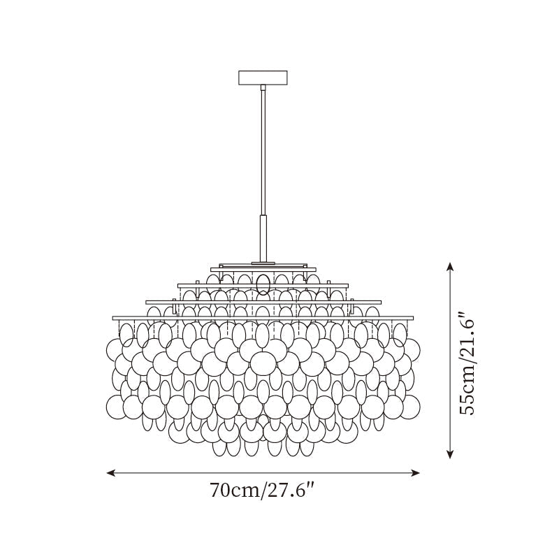 Elios Elegant Capiz Shell Chandelier — Ceiling Pendant, Multiple Sizes