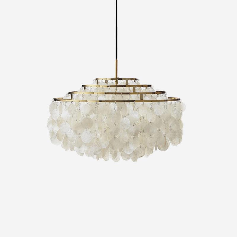 Elios Elegant Capiz Shell Chandelier — Ceiling Pendant, Multiple Sizes