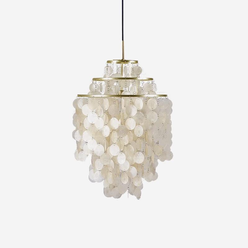 Elios Elegant Capiz Shell Chandelier — Ceiling Pendant, Multiple Sizes