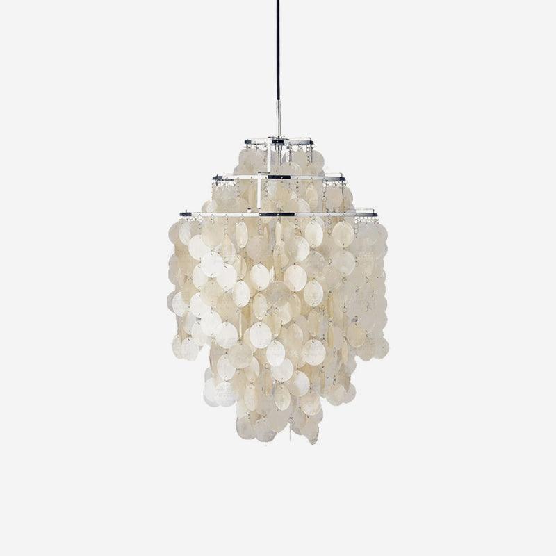 Elios Elegant Capiz Shell Chandelier — Ceiling Pendant, Multiple Sizes