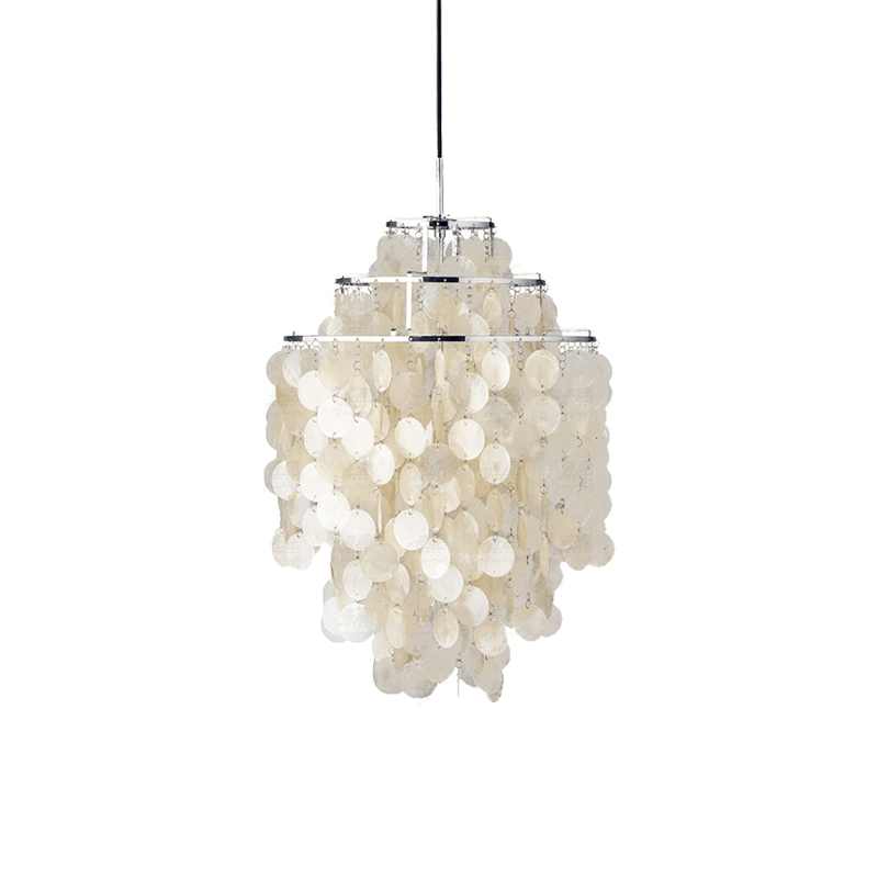Elios Elegant Capiz Shell Chandelier — Ceiling Pendant, Multiple Sizes