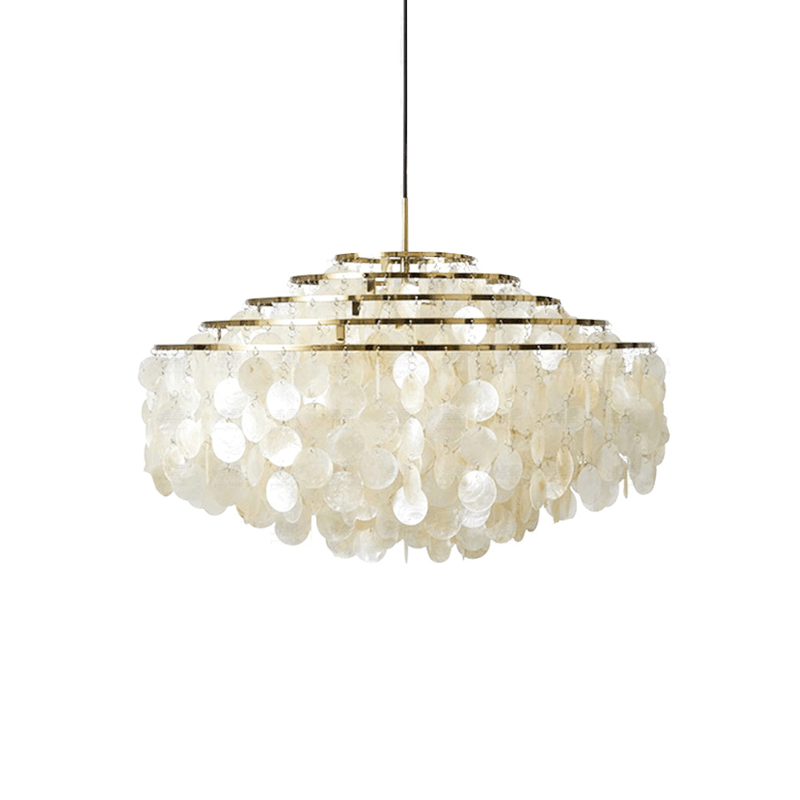 Elios Elegant Capiz Shell Chandelier — Ceiling Pendant, Multiple Sizes