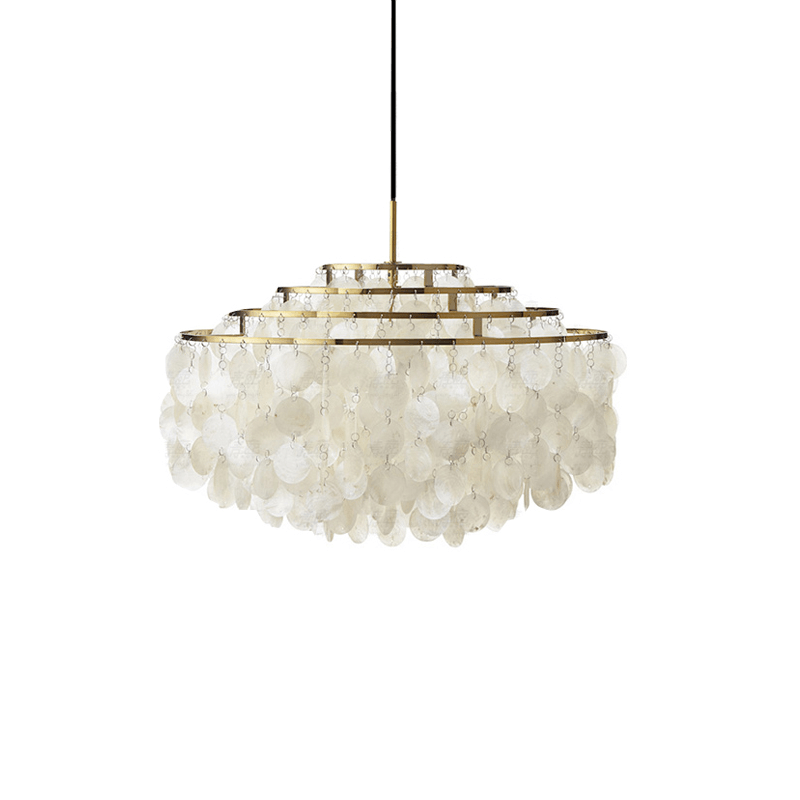 Elios Elegant Capiz Shell Chandelier — Ceiling Pendant, Multiple Sizes