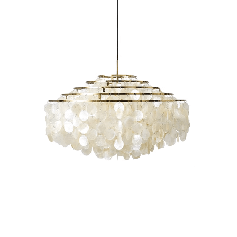 Elios Elegant Capiz Shell Chandelier — Ceiling Pendant, Multiple Sizes